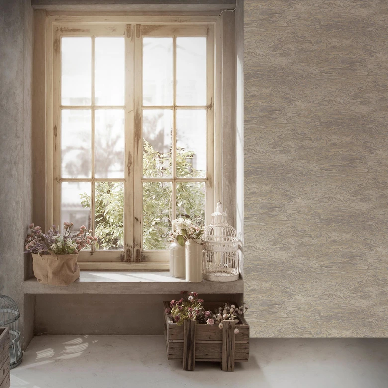 Livingwalls abstrakte Tapete My Home My Spa Vliestapete Feminine Powdery Home graubeige, silber 
