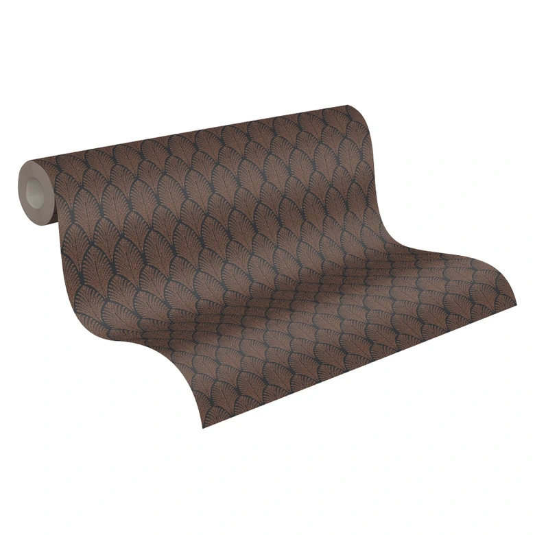 A.S. Création Pop Style Papier peint design - Papier peint mordene cuivre, Noir 