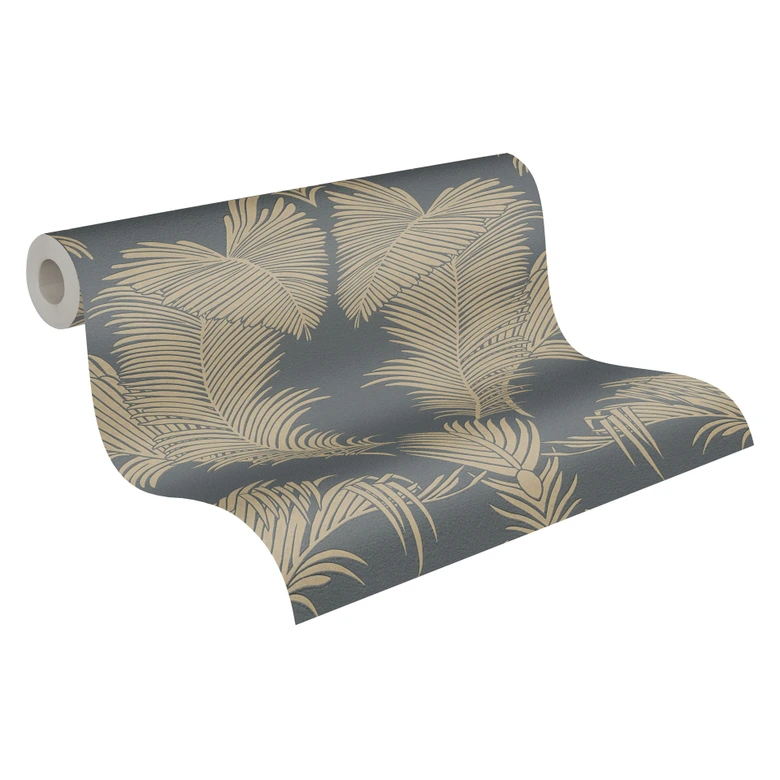 A.S. Création Trendwall 2 - Papier peint intissé fleuris, métallisé 