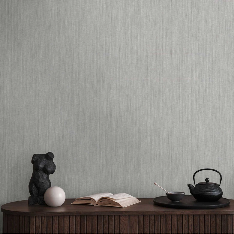 Light gray unit wallpaper - non-woven wallpaper with a fine texture for modern rooms 