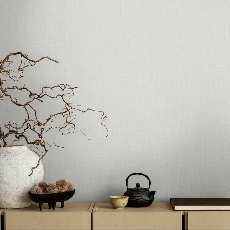 Grey unit wallpaper - non-woven wallpaper with a fine texture and subtle elegance 