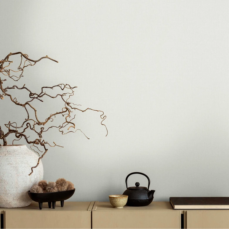Unit wallpaper light gray - non-woven wallpaper with a fine texture for subtle elegance 