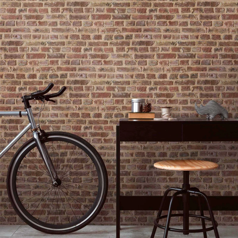 A.S. Création paper wallpaper Authentic Walls beige, brown, red 