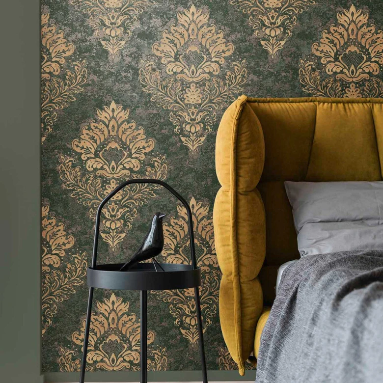 Barokowa tapeta z włókniny Livingwalls Metropolitan Stories Barokowa tapeta A.S. Création 379011 w kolorze beżowym, brązowym, zielonym 