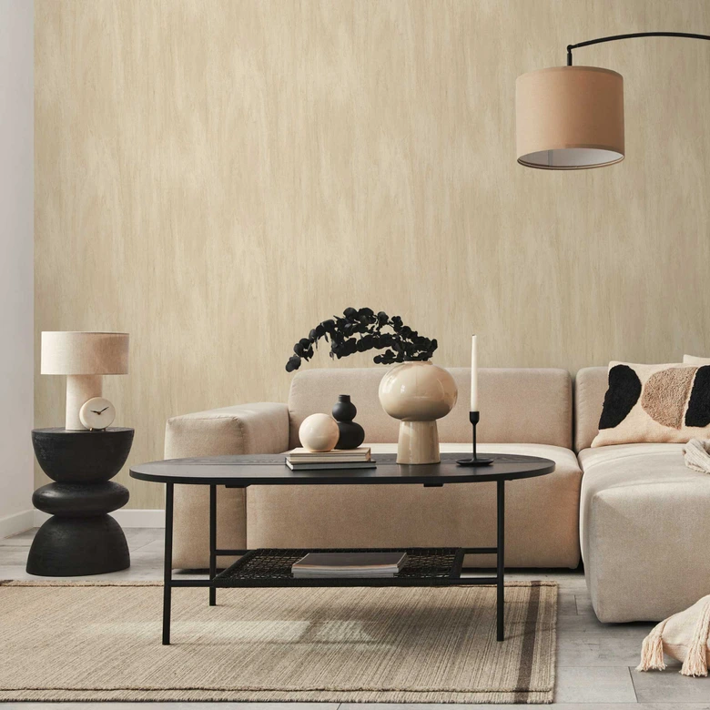 Holzoptik-Tapete in Beige – Moderne Vliestapete mit natürlicher Struktur 