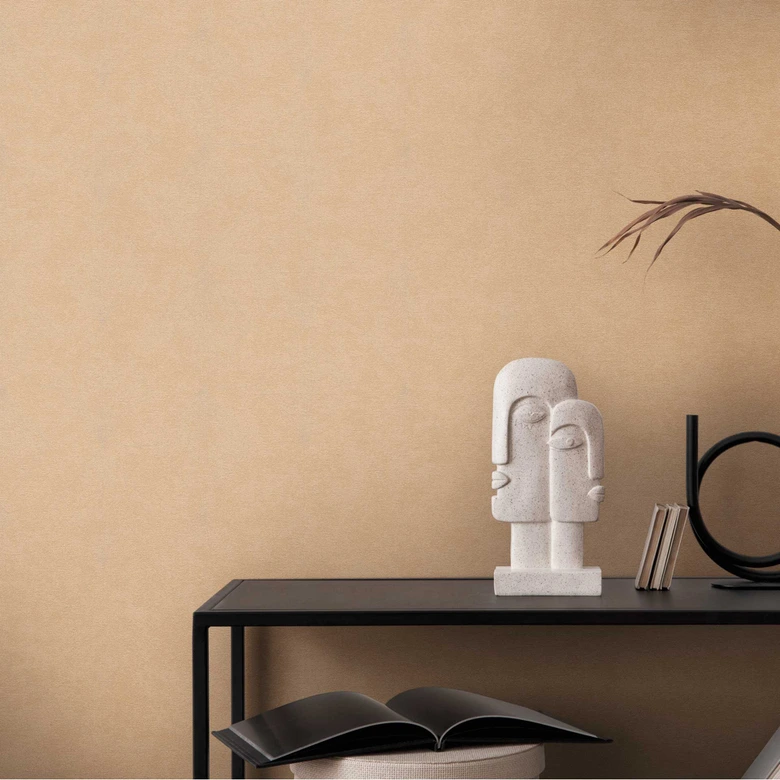 Unitapete mit Putz-Optik Beige - Einfarbige Tapete mit Struktur - Strukturtapete 