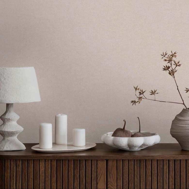 Livingwalls Vliestapete Paradise Garden Unitapete einfarbig beige, braun, grau 