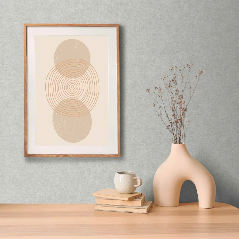 Cool grijs textielstof behang - eenvoudige elegantie vliesbehang 