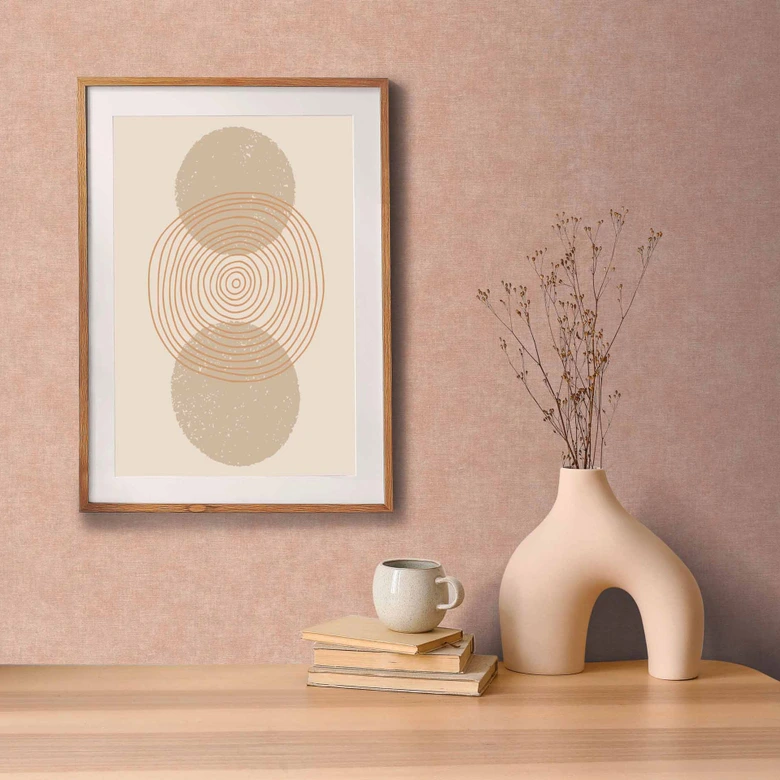 Papel pintado con textura en beige - papel pintado liso elegante con una textura fina - papel pintado no tejido 