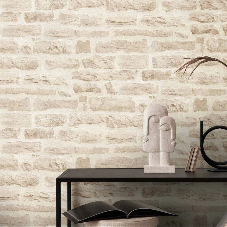 A.S. Création Best of Wood`n Stone 2nd Edition Papier peint effet brique - Beige 