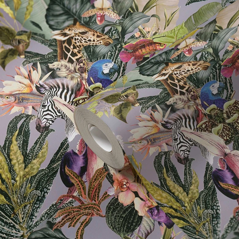 A.S. Création Dschungeltapete Dream Flowery Vliestapete tropisch grün, grau, gelb, blau 