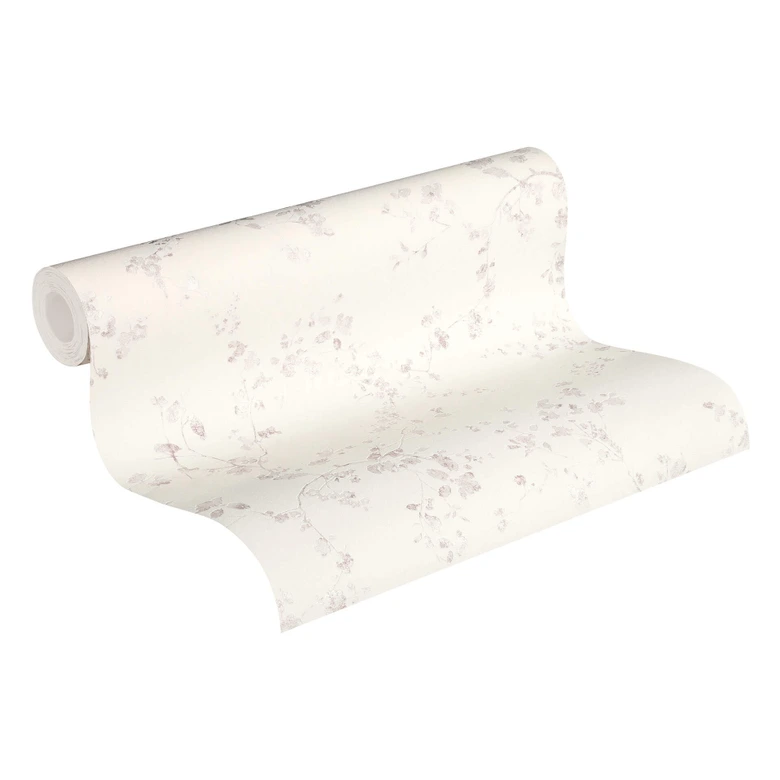 Livingwalls Vliestapete Metropolitan Stories Lola Paris Blumentapete floral creme, lila 