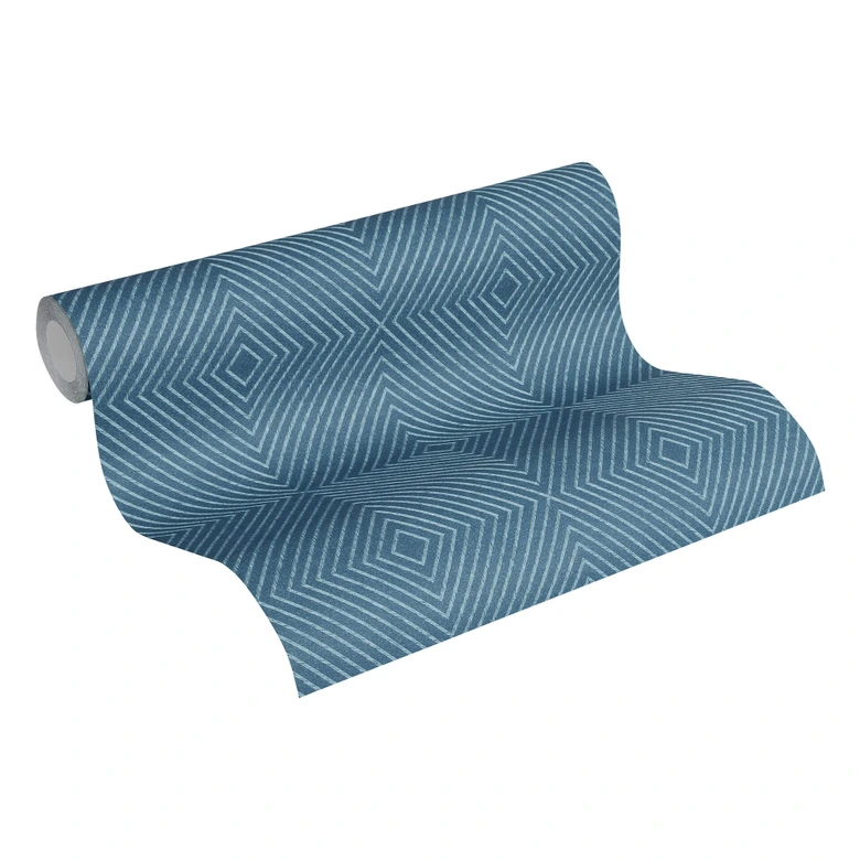 Livingwalls papier peint intissé Metropolitan Stories papier peint Nils Olsson Copenhague bleu;métallisé 