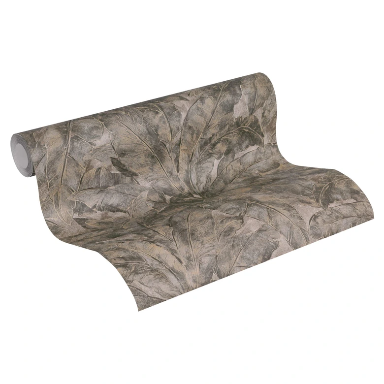 Livingwalls Vliestapete Metropolitan Stories Francesca Milano Palmentapete beige, metallic, schwarz 