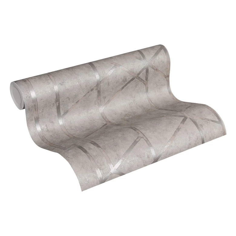 Livingwalls papier peint intissé Metropolitan Stories papier peint Francesca Milan gris;métallisé 