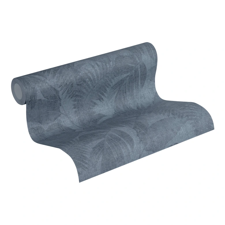 Livingwalls Papier peint intissé New Walls Cosy & Relax avec feuilles de palmier bleu 