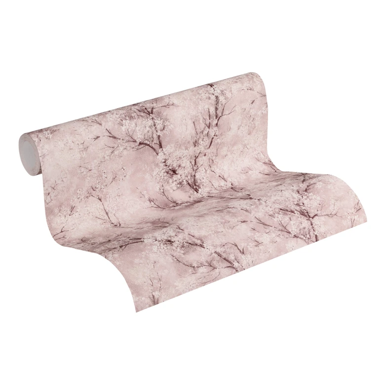 Livingwalls Papier peint intissé New Walls Cosy & Relax floral rose, blanc, crème 