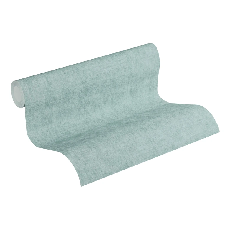 Livingwalls non-woven tapet New Walls Cosy & Relax slät tapet blå, grön 