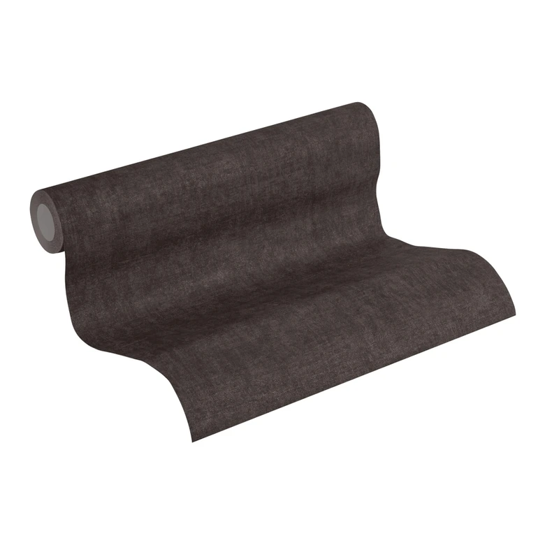 Svart enfärgad non-woven tapet New Walls Cosy & Relax från Livingwalls 