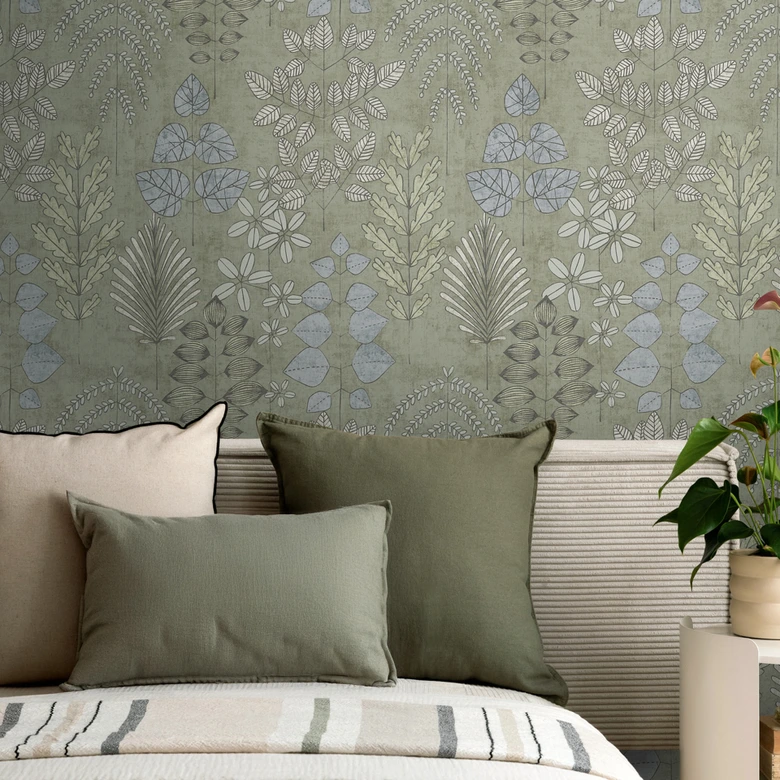 Papel pintado no tejido con aspecto de hormigón - llamativa Muestra retro en gris piedra y tono natural 
