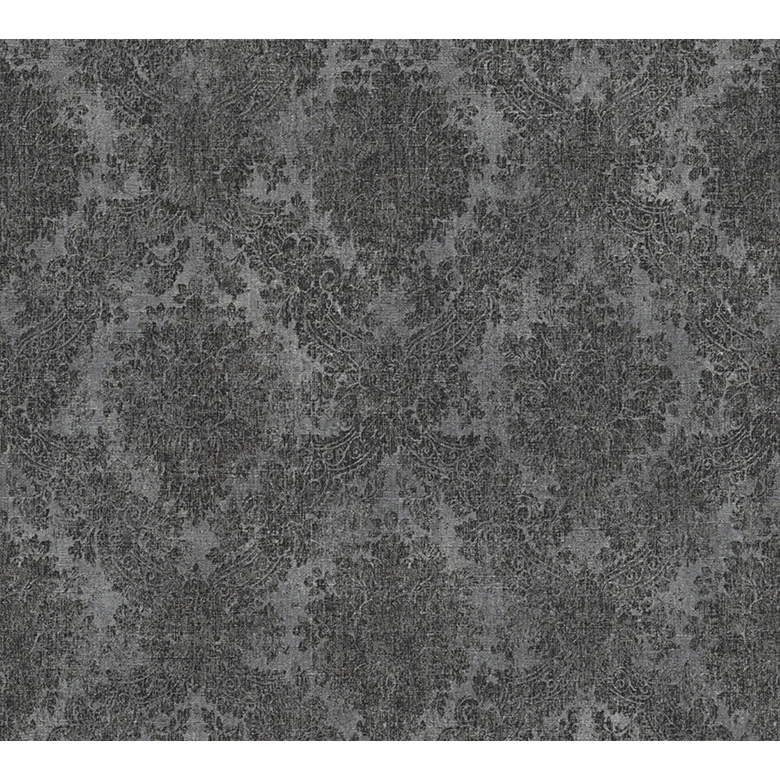 A.S. Création papier peint baroque noir et gris papier peint intissé style baroque 