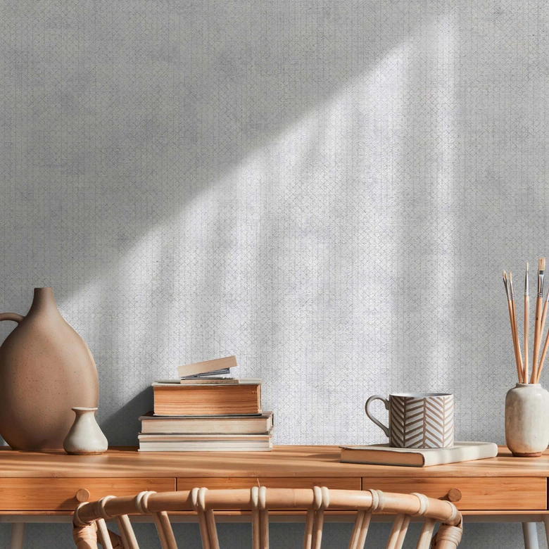 Tapeta flizelinowa szary wzór tapety jasnoszary wzór tapety wzór tapety salon, kuchnia 