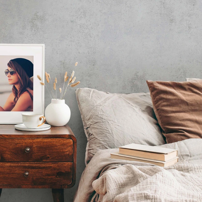 A.S. Création Vliestapete The BOS - papier peint structuré gris clair, argenté 