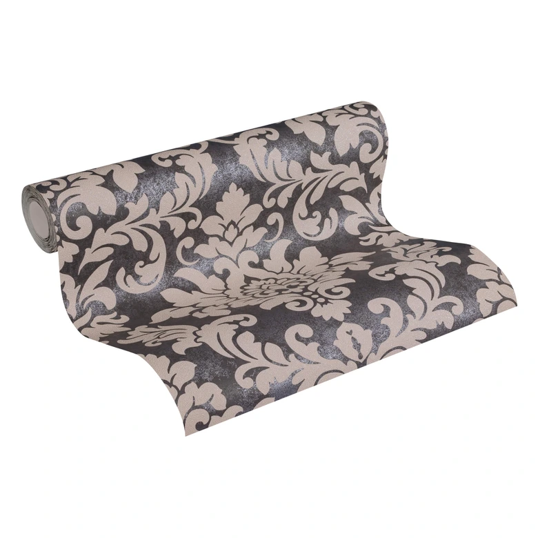 Livingwalls Vliestapete Trendwall Tapete mit Ornamenten barock beige, metallic, schwarz 