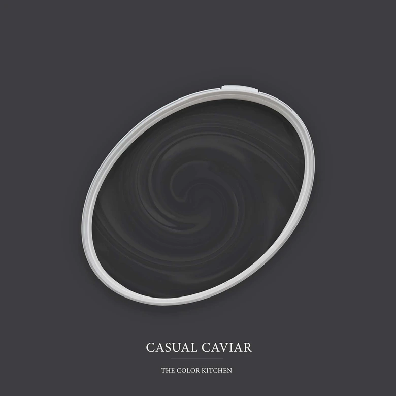 Schwarz Wandfarbe seidenmatt I Casual Caviar | für Räume mit Raffinesse | THE COLOR KITCHEN 