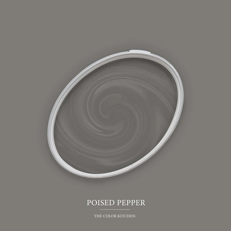 Peinture murale gris satiné mat - THE COLOR KITCHEN Poised Pepper 