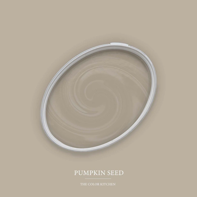 Taupe Wandfarbe seidenmatt I Pumpkin Seed | Atmosphäre zurückhaltender Eleganz schaffend | THE COLOR KITCHEN 