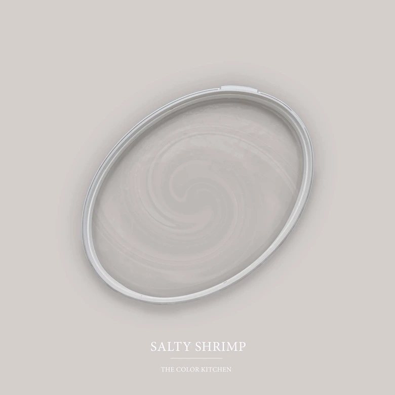 Grau Wandfarbe seidenmatt I Salty Shrimp | elegante, moderne Atmosphäre schaffend | THE COLOR KITCHEN 