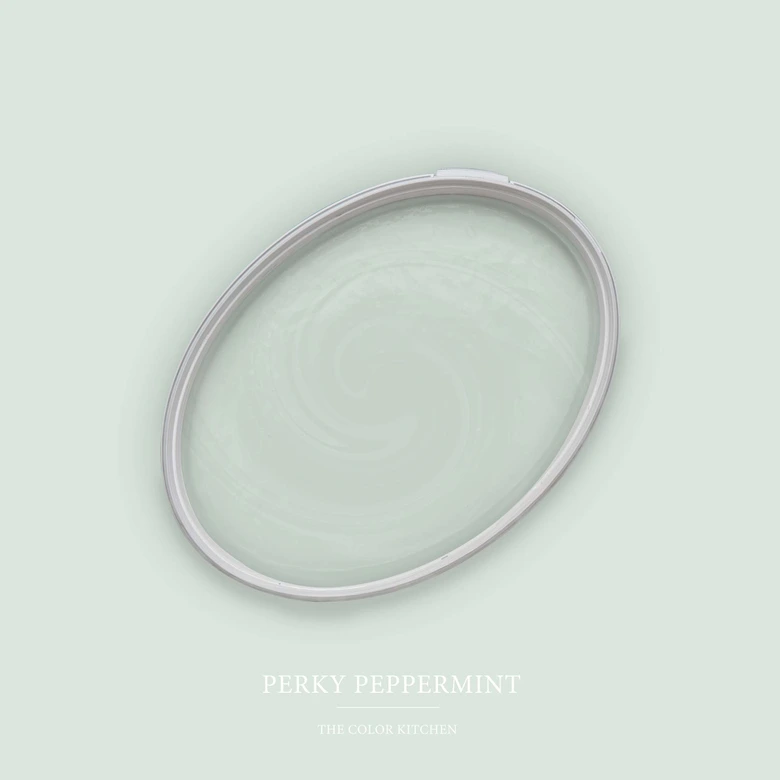 Grün Wandfarbe seidenmatt I Perky Peppermint | Raumharmonie schaffend | THE COLOR KITCHEN 