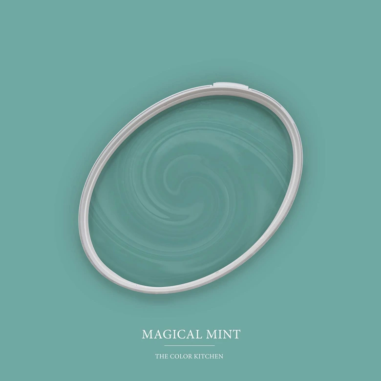 Grün Wandfarbe seidenmatt I Magical Mint | Raumharmonie schaffend | THE COLOR KITCHEN 