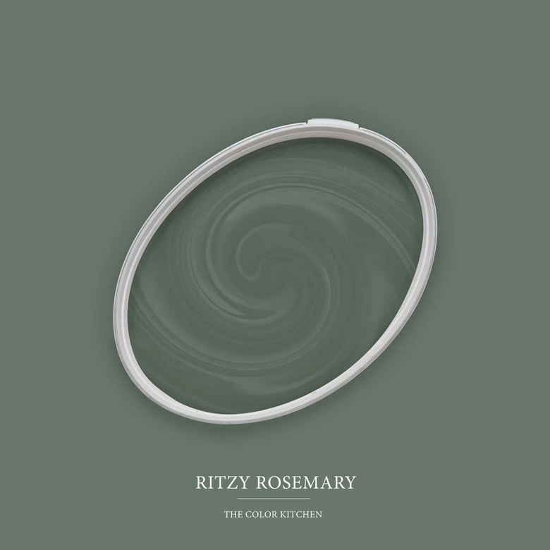 Grün Wandfarbe seidenmatt I Ritzy Rosemary | Raumharmonie schaffend | THE COLOR KITCHEN 