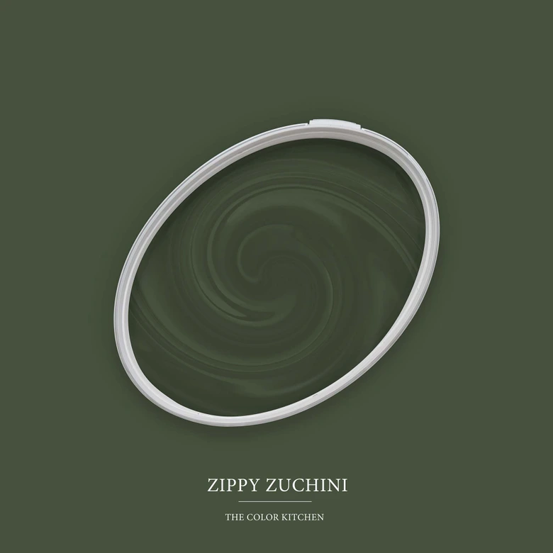 Grün Wandfarbe seidenmatt I Zippy Zuchini | Raumharmonie schaffend | THE COLOR KITCHEN 