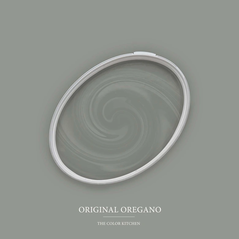 Grau Wandfarbe seidenmatt I Original Oregano | elegante, moderne Atmosphäre schaffend | THE COLOR KITCHEN 