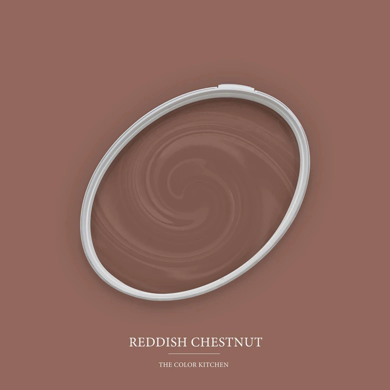 Rot Wandfarbe seidenmatt I Reddish Chestnut | leidenschaftlich und voller Energie | THE COLOR KITCHEN 