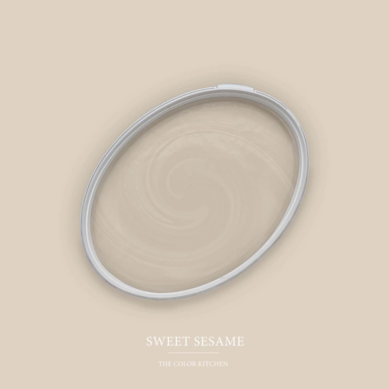 Beige Wandfarbe seidenmatt I Sweet Sesame | Raum öffnend und beruhigend | THE COLOR KITCHEN 