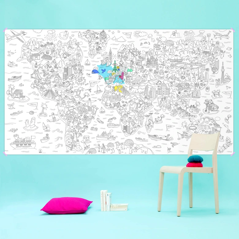 XXL Colouring Poster World Map 
