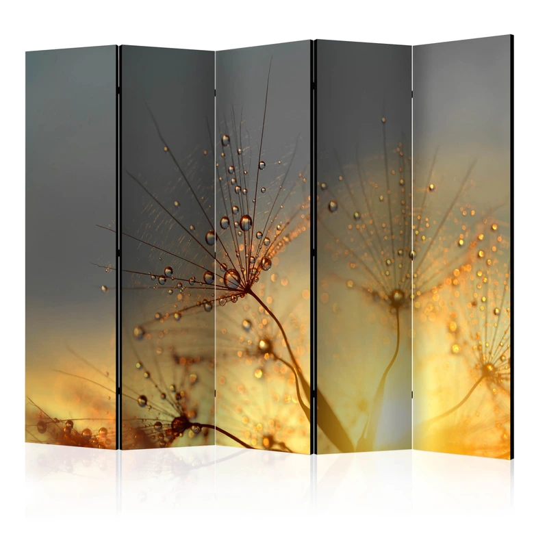 Paravent Séparation de pièce - Solstice d'été , 5 pièces - 225x172 cm 