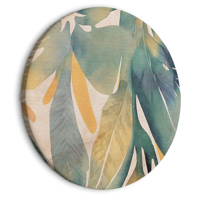 Rundes Leinwandbild Aquarell Exotiken 