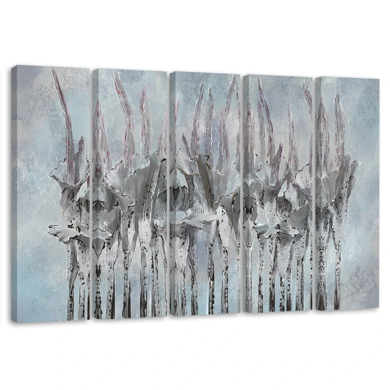 Leinwandbild 5 teilig, Pflanzen Blumen Simnitło 