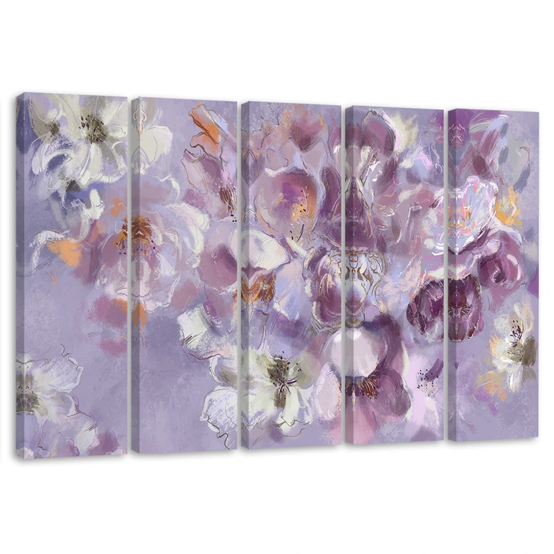 Leinwandbild 5 teilig, Iris Blume 
