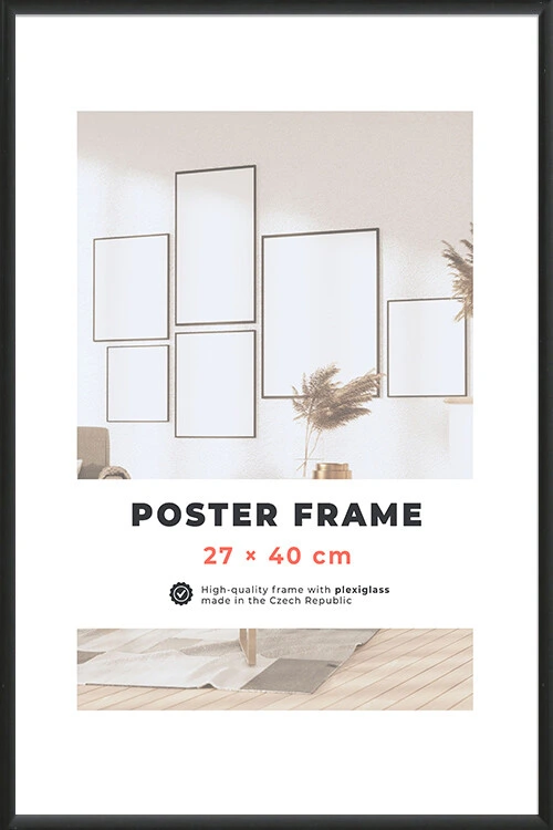 Cadre pour posters 27×40 cm - Plastique - Noir 