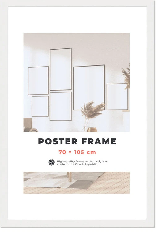 Cadre pour posters 70×105 cm - Bois - Blanc 