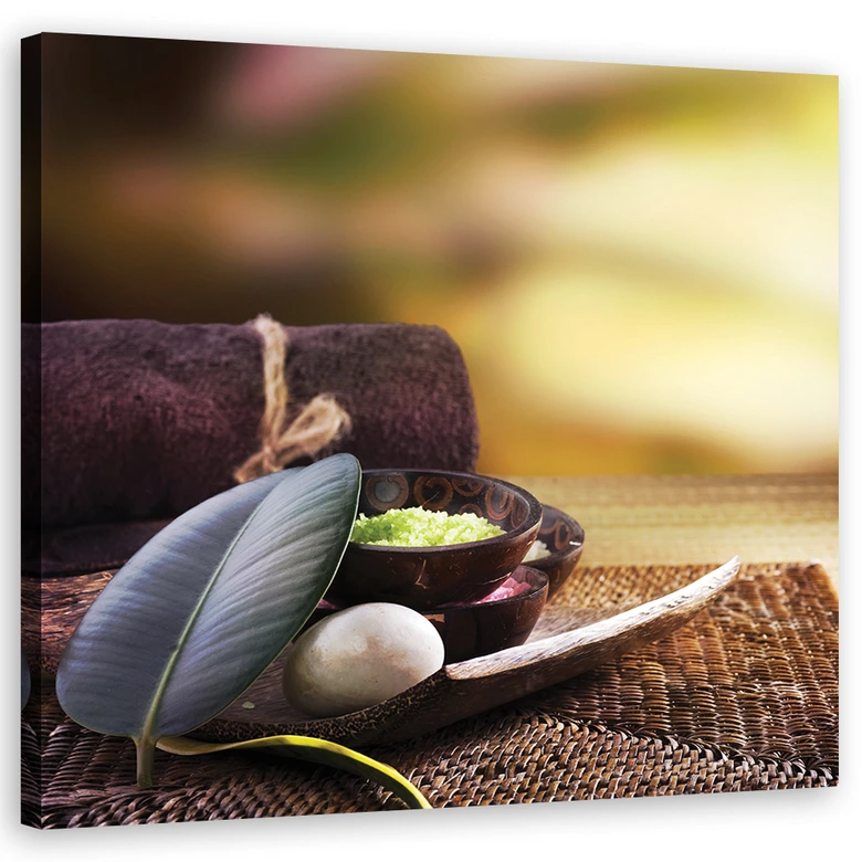 Canvasbillede, Zen Spa planter 