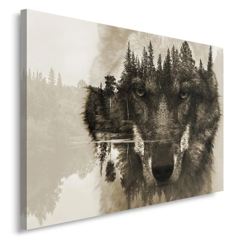 Canvasbillede, Ulveskovens tåge natur 