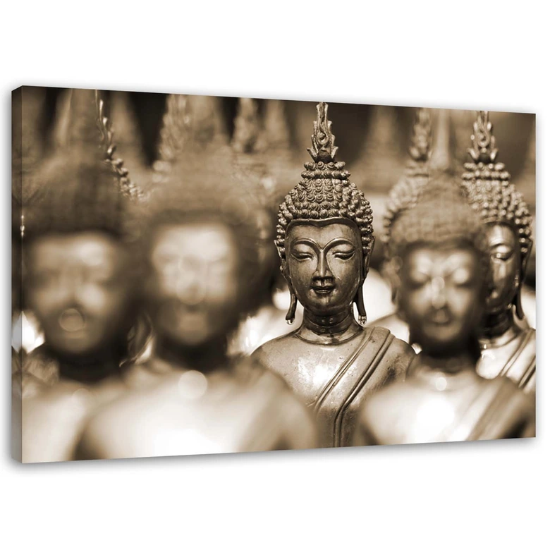 Leinwandbild, Buddha Braun Zen 