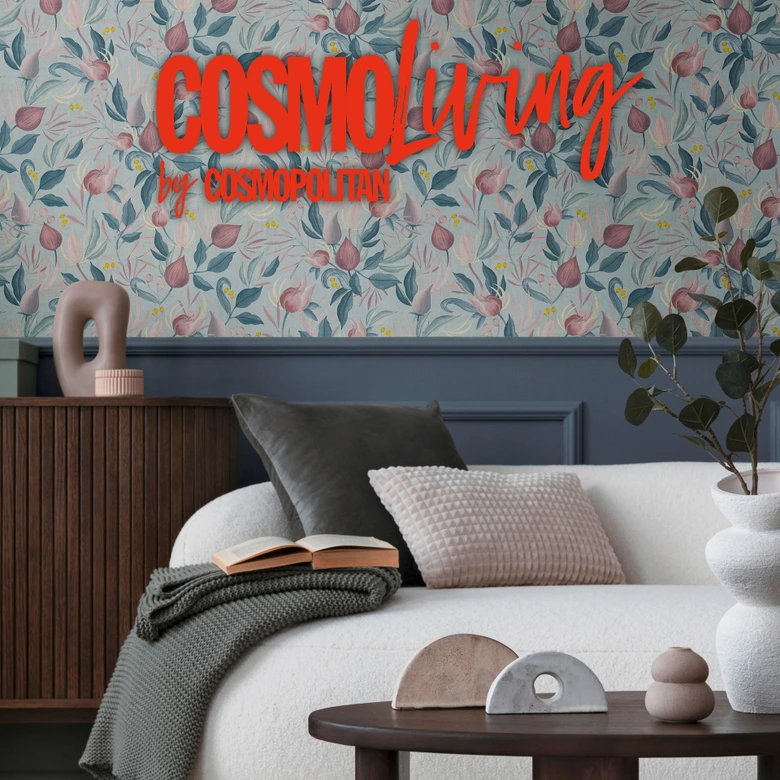 COSMOPOLITAN Designer Tapete floral Hellblau Rosa - Schlafzimmer Vliestapete 